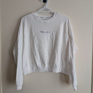 Champion Women's Classic White Thin Sweatshirt